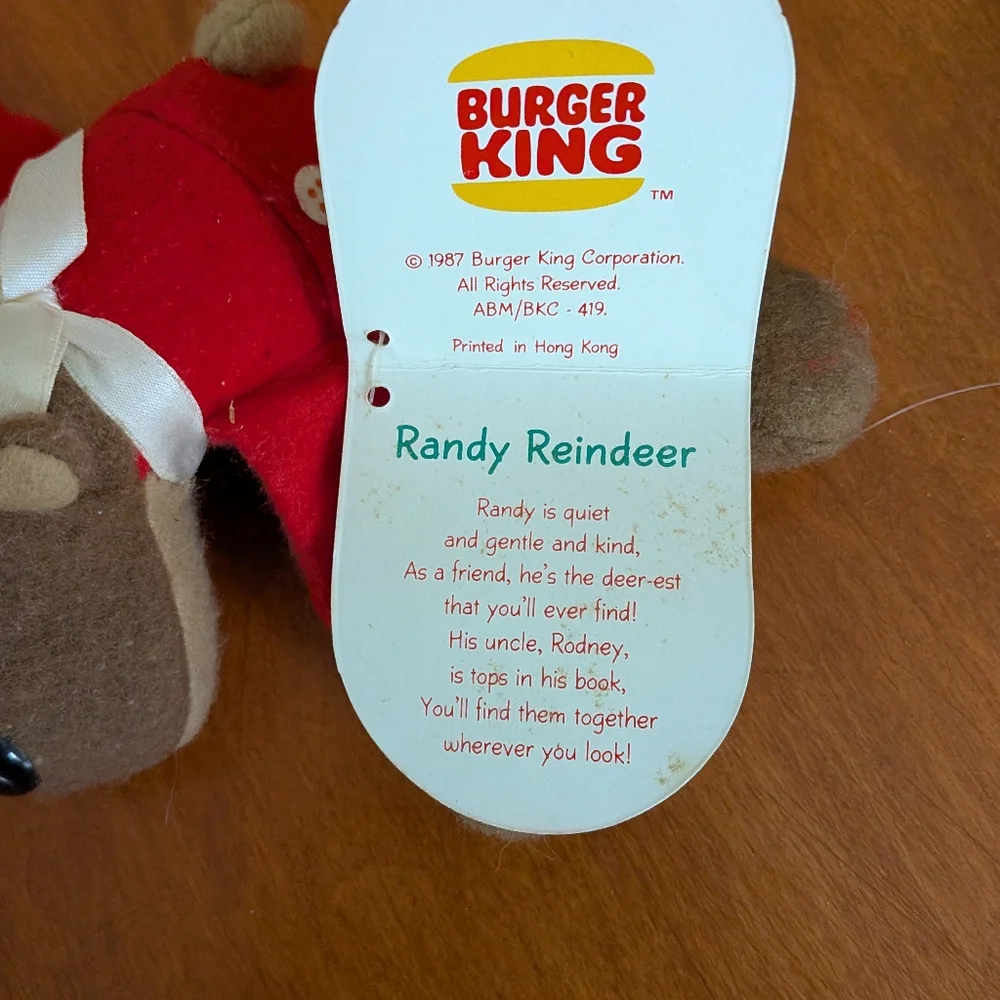 Vintage Hallmark Burger King Rhonda, Rodney, Randy & Ramona Reindeer Family NWT - Picture 3 of 12